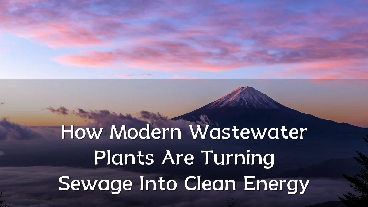 How Modern Wastewater Plants Are Turning Sewage Into Clean Energy