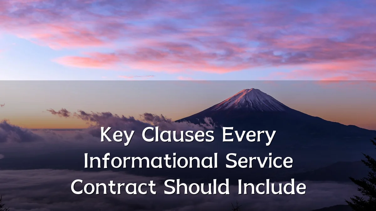Key Clauses Every Informational Service Contract Should Include