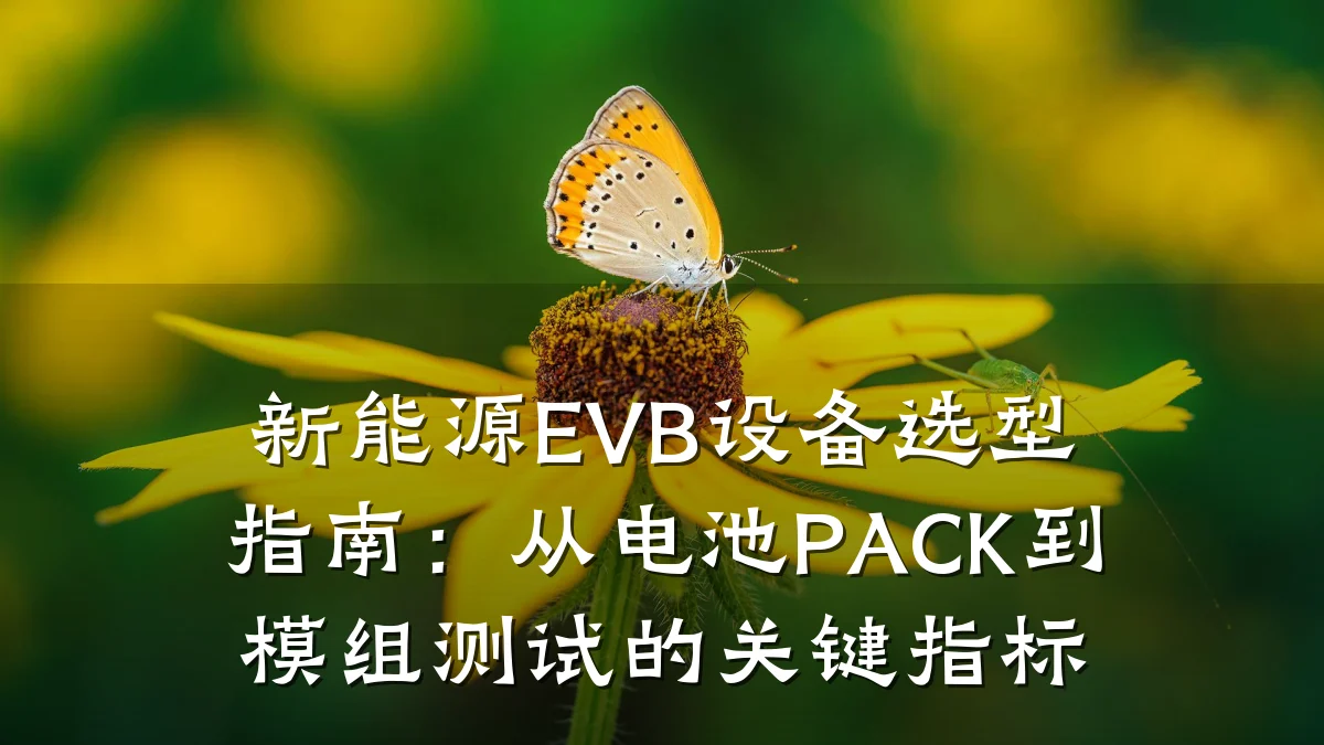新能源EVB设备选型指南:从电池PACK到模组测试的关键指标